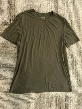 SAXX Men's Olive Green Crew Neck T-Shirt Size XL Minimalist
